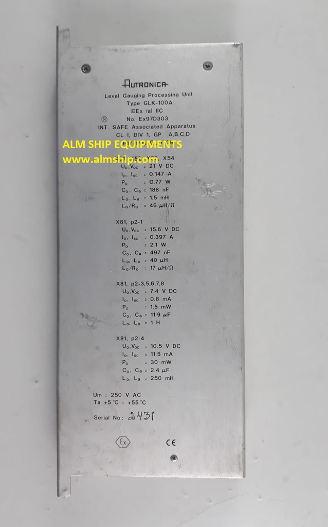 AUTRONICA LEVEL GAUGING PROCESSING UNIT GLK-100A/100