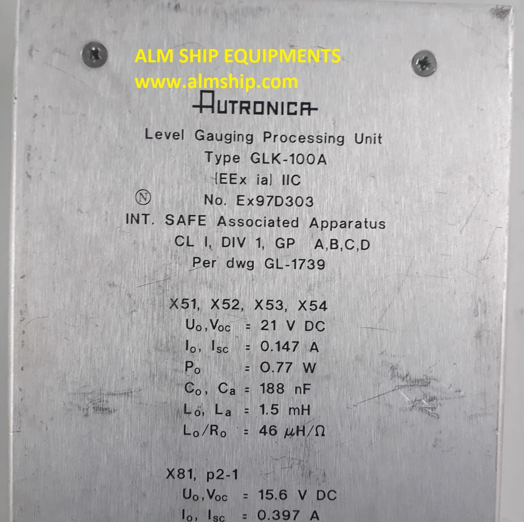 AUTRONICA LEVEL GAUGING PROCESSING UNIT GLK-100A/100