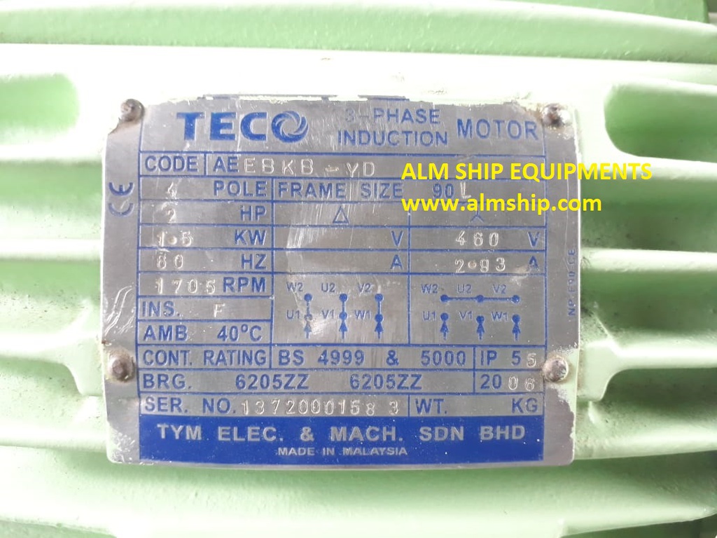 Teco AEEBKB-YD 3-Phase Induction Motor