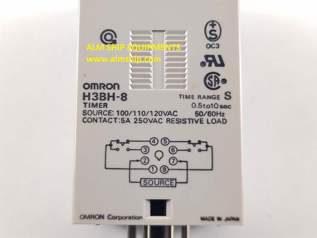 Omron H3BH-8 Timer 100/110/120 VAC