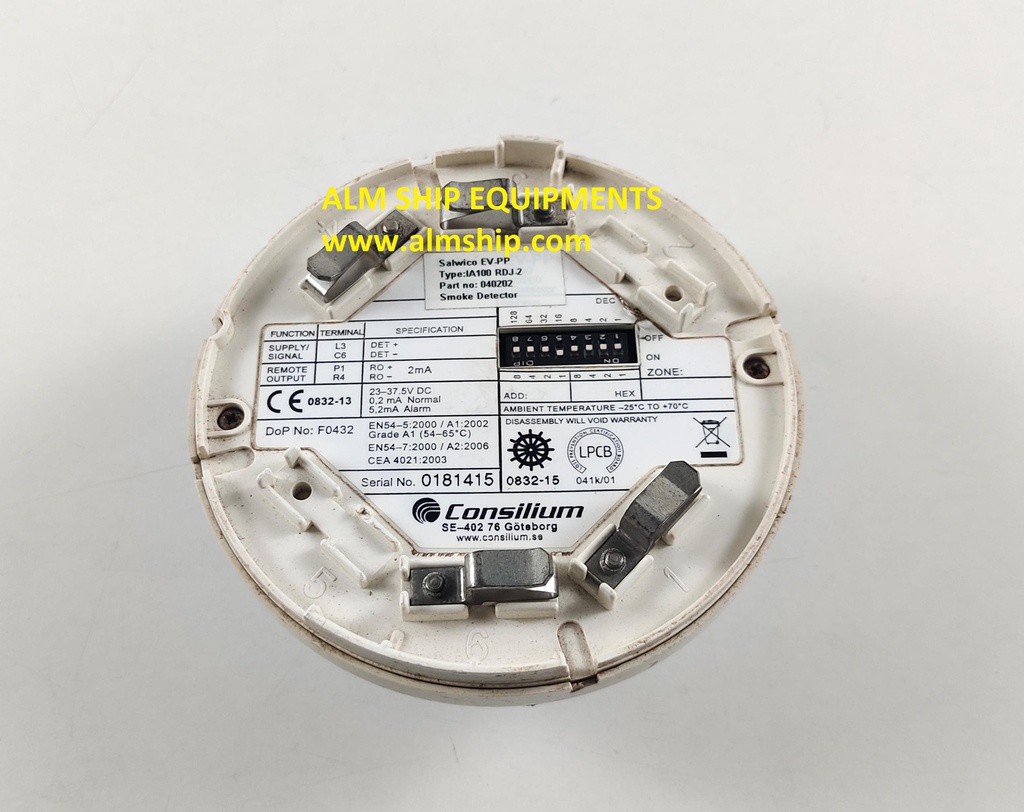 Consilium Salwico EV-PP IA100 RDJ-2 Smoke Detector 040202