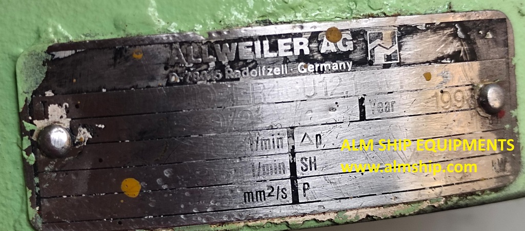 ALLWEILER SLF 210 ER46U12.1-W1 SCREW OIL PUMP