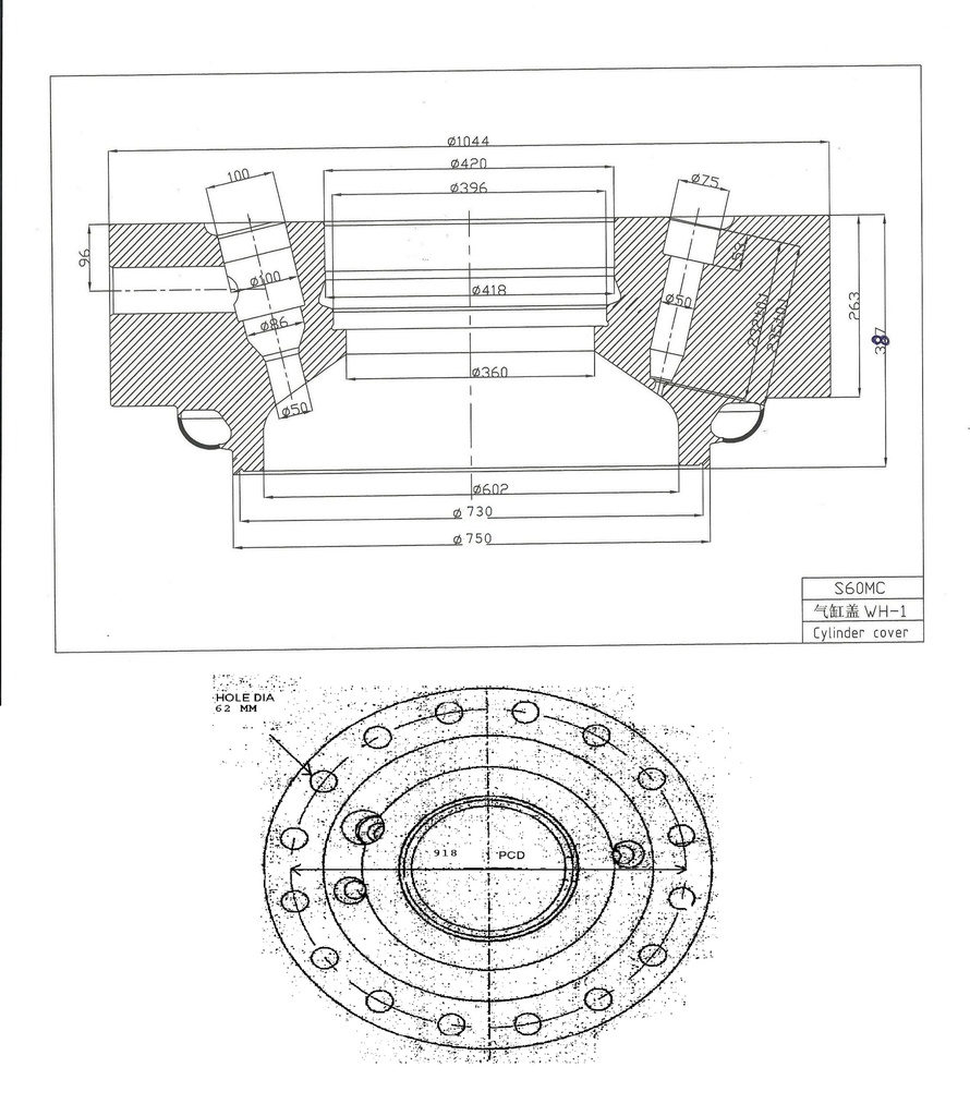 S60MC CYLINDER COVER