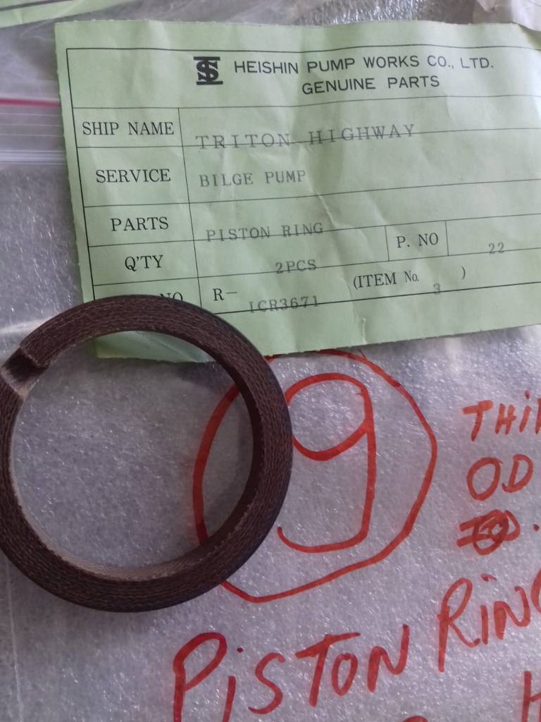 PISTON RING OD-62 THIK-9