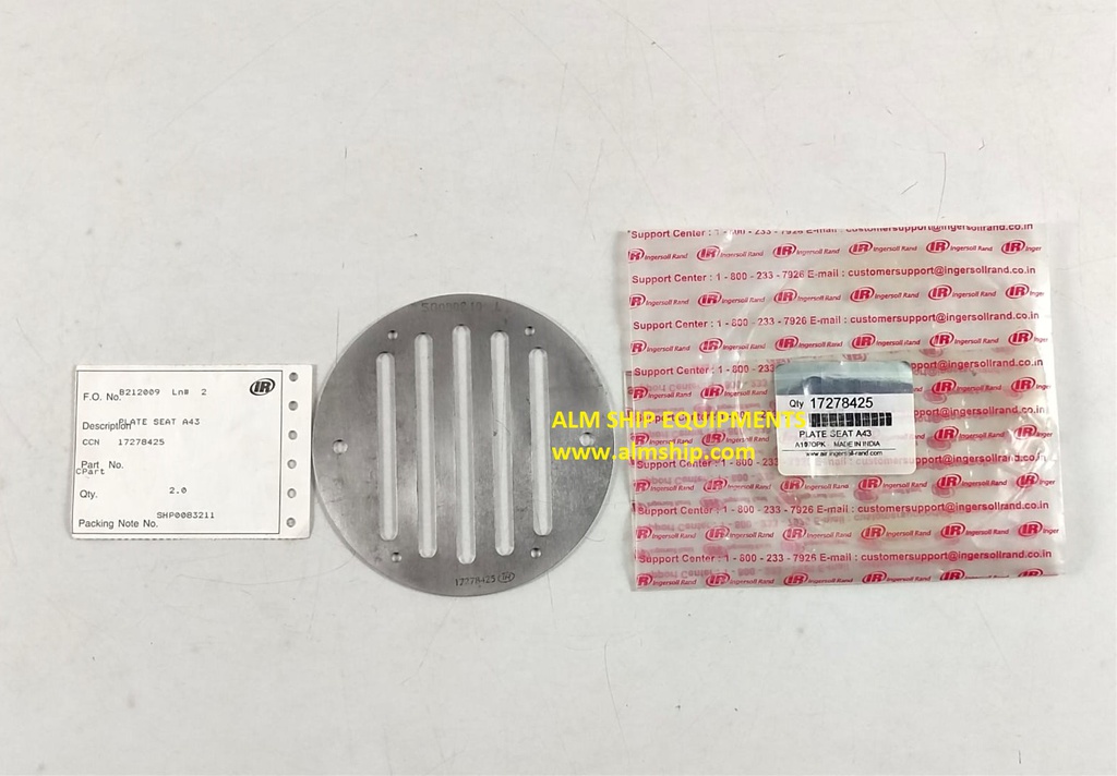 Ingersoll Rand Plate Seat A43 17278425